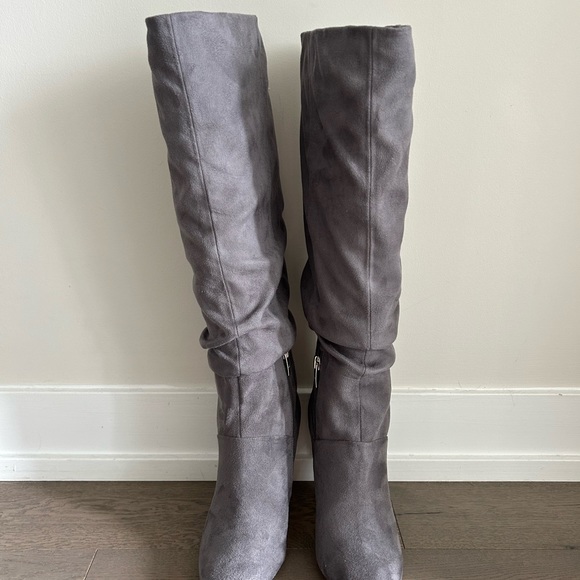 Marc Fisher Grey suede tall boot - Picture 2 of 3